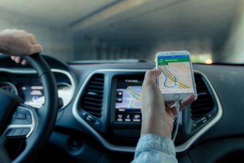 apple maps on iphone passenger navigating driver - Protect Your IPO 